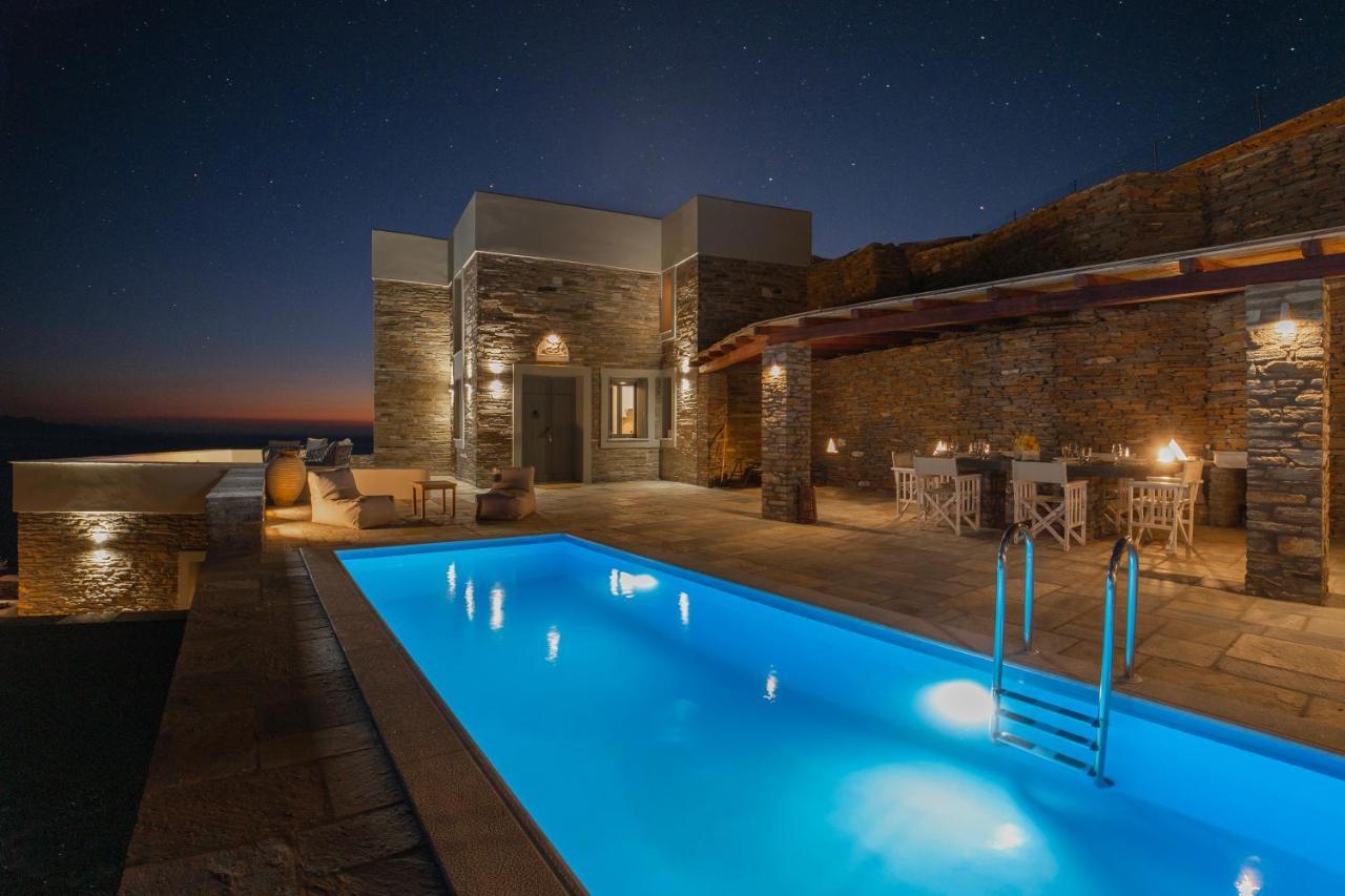 Acron Andros - Luxury Villa With Private Pool Korthio Екстер'єр фото